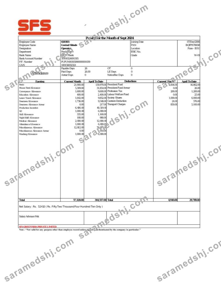 SFS Group payslip template in Word and PDF formats.pdf, 1